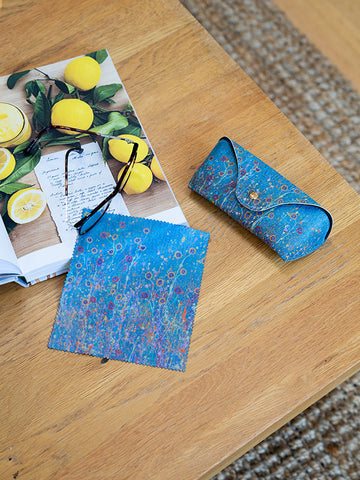 Koh - Aboriginal Morning Mist Glasses Case with Snap Button & Cleaner