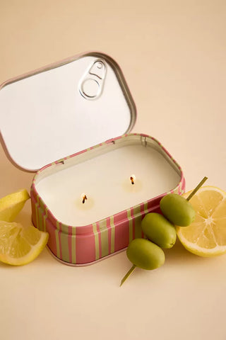 Paddywax - Bistro Martini Printed Tin Candle - Bergamont & Lemon