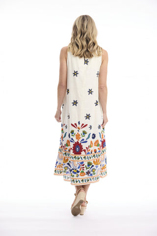Orientique - Midi Sleeveless Dress - Pellion
