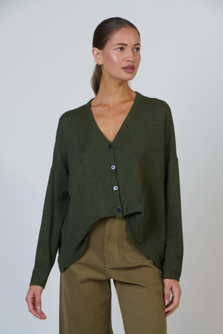 Namastai - V Neck Oversize Cardigan - Sludge