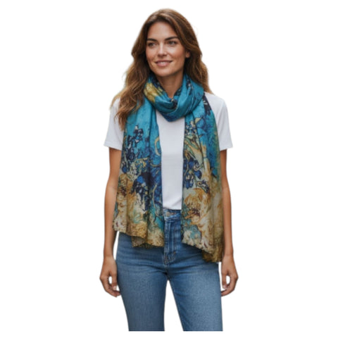 Melange - Irises Silk Scarf