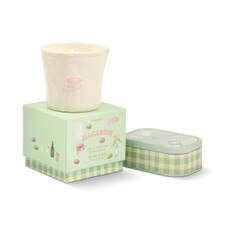 Paddywax - Bistro Macron Printed Tin Candle - Vanilla & Pistachio