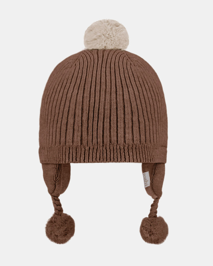 Toshi - Organic Earmuff Bobby Beanie - Peppercorn