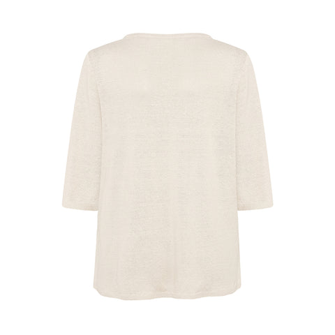 Mansted - Pia Linen/Hemp Notch Top – Light Oak