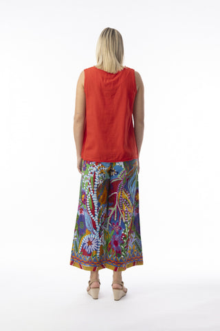 Orientique - Wide Leg Cotton Pant-Ipanema