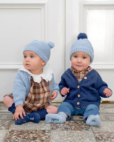 Toshi - Organic Snowy Beanie - Bluebell