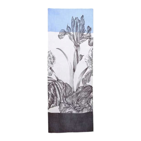 JJSisters - Cashmere Wool Palm Leaf Print Scarf