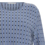 Mansted - Penelope M/C Morse Code Crew Neck Jumper - Blue