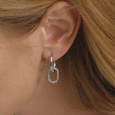 MCLuxe - Luna Double Oval CZ Hoops