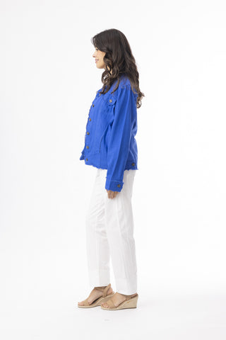 Orientique - Linen Essentials Jacket - Electric Blue