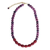 WorldFinds - Kantha Couplet Necklace-Burgundy