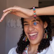 WorldFinds - Kantha Threadburst Toggle Bracelet