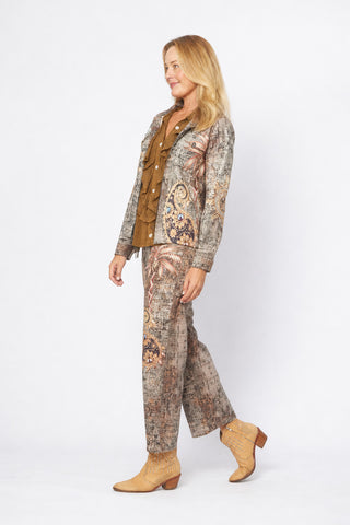 La Strada - Cotton Frill Muslin Top - Tabacco