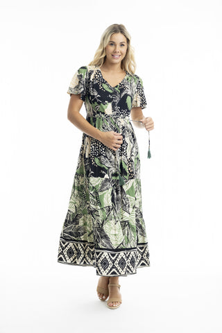 Orientique - Multilayer Midi Dress with Tiewaist - Nungwi
