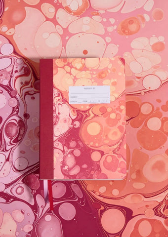 Designworks - Mix Credit Softcover Journal - Cherry Peach Marbling
