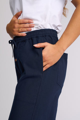Vassalli - Dione Ankle Gazer Barrel Leg Pant - Ink