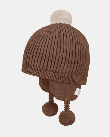 Toshi - Organic Earmuff Bobby Beanie - Peppercorn