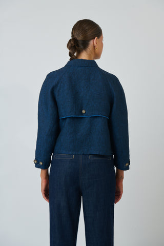 Naturals by O&J - Boxy Linen Jacket - Eclipse