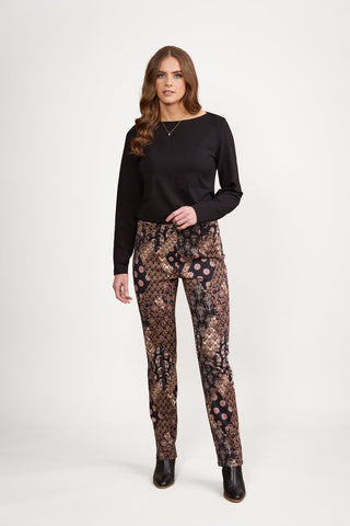 Vassalli - Slim Leg Full Length Printed Pull On - Rapsody