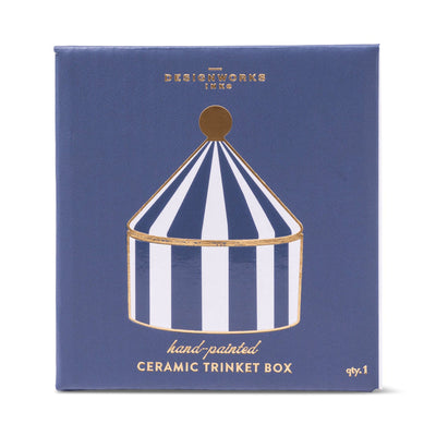 DWC - Ceramic Trinket Box - Navy Stripe