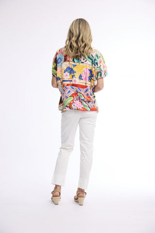Orientique - Cotton Knit Digital Print Top - Garnier