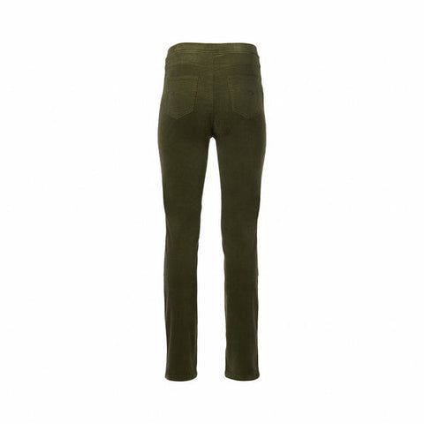 Vassalli - Slim Leg Full Length Pinwale Cord Pull On - Deep Sage