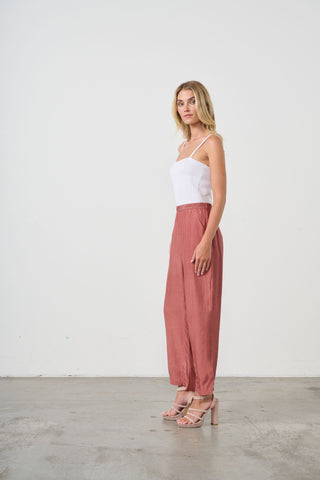 Holmes & Fallon - Essentials Wide Leg Pant-Tan
