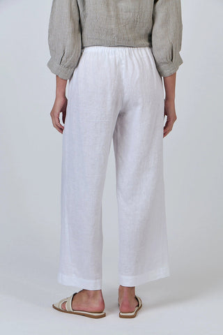 Naturals by O&J - Wide Leg Linen Pant- White