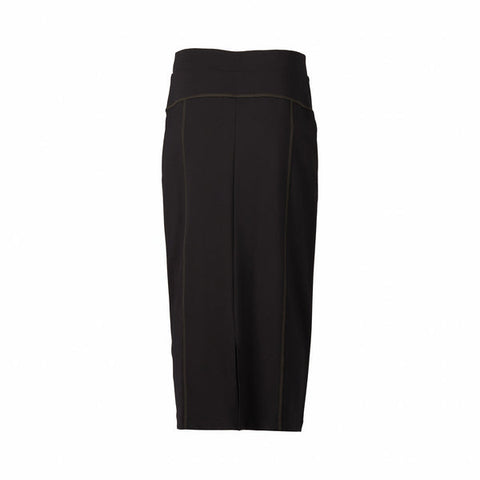 Vassalli - Skirt with Khaki Contrast Trim - Black/Khaki