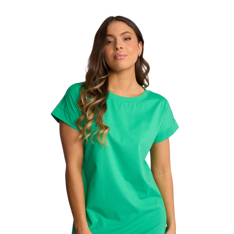Vassalli - Verona T Shirt Dress-Summer Green
