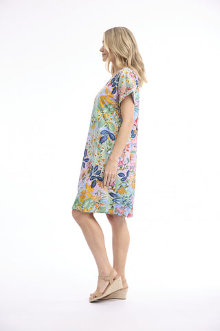 Orientique - Reversible Short Sleeve Dress - Sur Mer