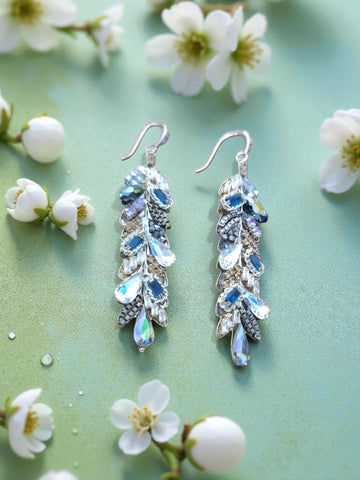 MCLuxe - Multi Rhinestone Dangler Earrings