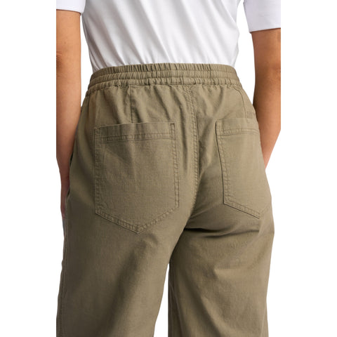 Vassalli - Dione Ankle Gazer Barrel Leg Pant - Army