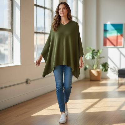 AUTN - Multi-Way Wearing Poncho - Green - PH210540-04