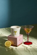 Paddywax - Bistro Martini Embossed Ceramic Candle - Bergamont & Lemon