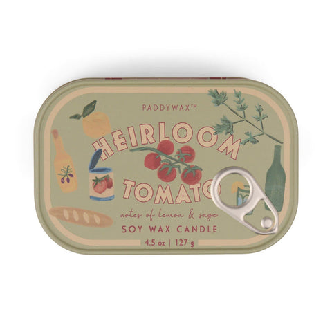 Paddywax - Bistro Tomatoes Printed Tin Candle - Lemon & Sage