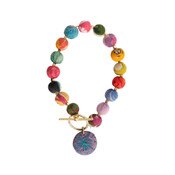 WorldFinds - Kantha Threadburst Toggle Bracelet