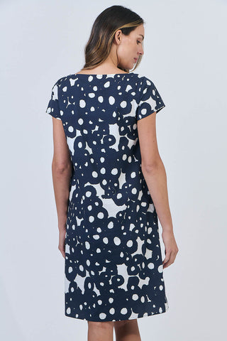 Naturals by O&J - Cotton Cap Sleeve Dress-Ink Barnacles