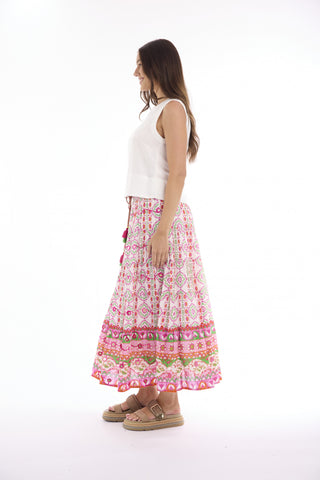 Orientique - Maalti Skirt - Pink
