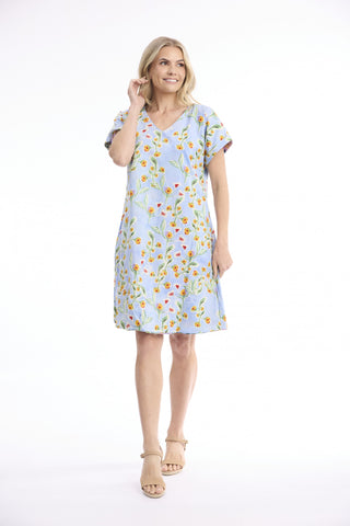 Orientique - Reversible Short Sleeve Dress - Sur Mer