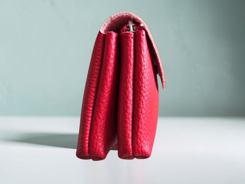 Melange - Leather Coin Purse - Red