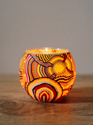 Koh - Aboriginal Journeys in the Sun Tealight Candle Holder