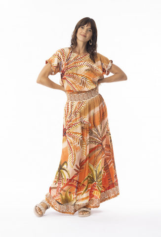 Escape by OQ -  Martina Top - Tropical  Print