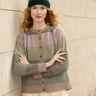 Mansted - Loire - Lambswool Cardigan - Mushroom