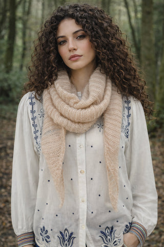 Cienna - Triangle Scarves Mohair Blend-Assorted