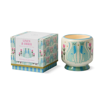 Paddywax - Dopo 8 Oz Ceramic Candle with Printed Box - Linen & Orris