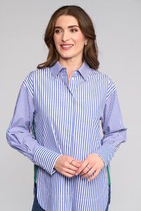 Vassalli - Chart Shirt with Side Tape - Blue Stripe