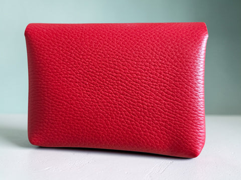 Melange - Leather Coin Purse - Red