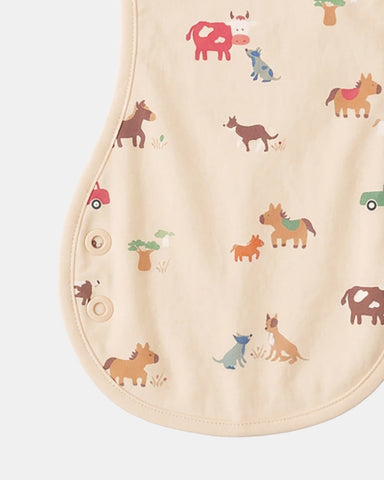 Toshi - Baby Burp Cloth Arcadia - Station Hands (Beige)
