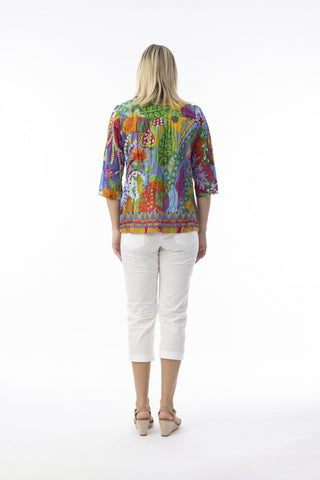 Orientique - Ipanema Top with Frill Neckline